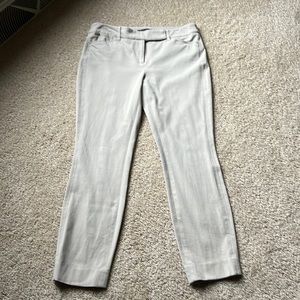 WHBM slim fit cropped pants tan